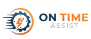 on time assist v logo png